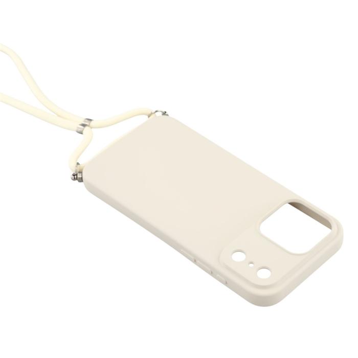 Bild 4, iPhone 17 Pro Skal Med Mobilsnöre TPU Vit