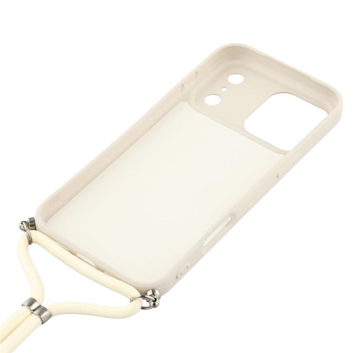 Bild 5, iPhone 17 Pro Skal Med Mobilsnöre TPU Vit