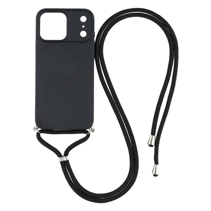Bild 1, iPhone 17 Pro Skal Med Mobilsnöre TPU Svart