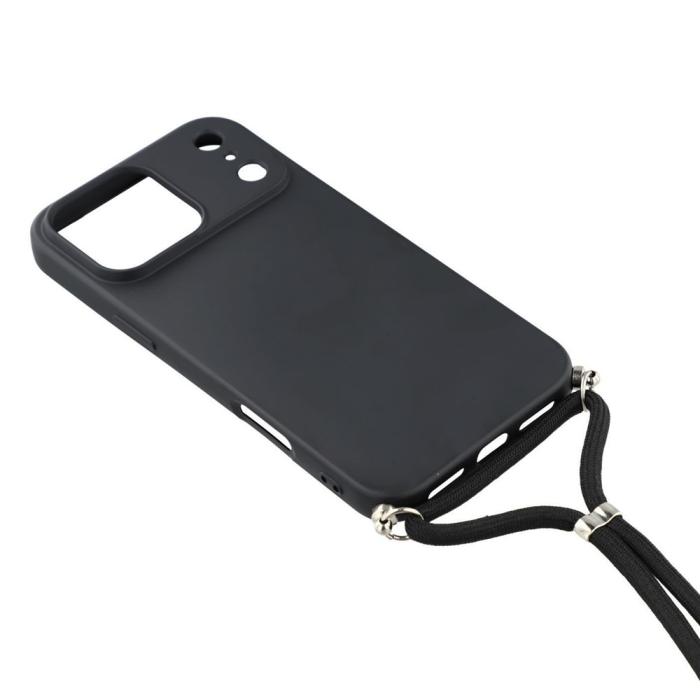 Bild 3, iPhone 17 Pro Skal Med Mobilsnöre TPU Svart