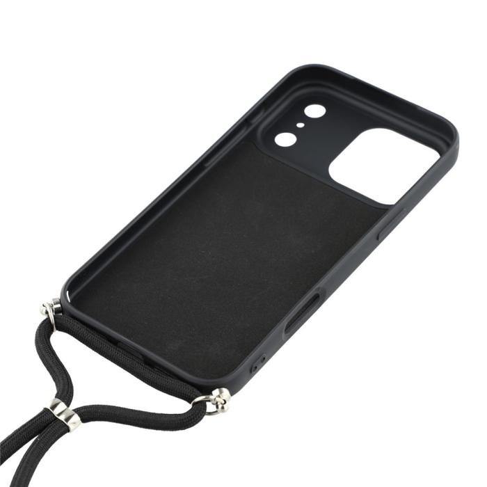 Bild 5, iPhone 17 Pro Skal Med Mobilsnöre TPU Svart