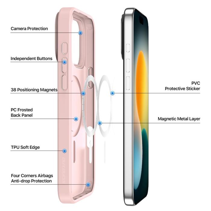 Bild 4, DUX DUCIS iPhone 17 Pro Skal MagSafe Yind Series Rosa