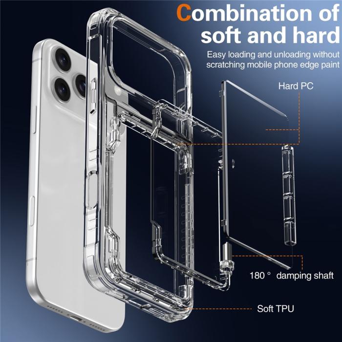 Bild 5, iPhone 17 Pro Skal Kickstand Med Korthållare Transparent
