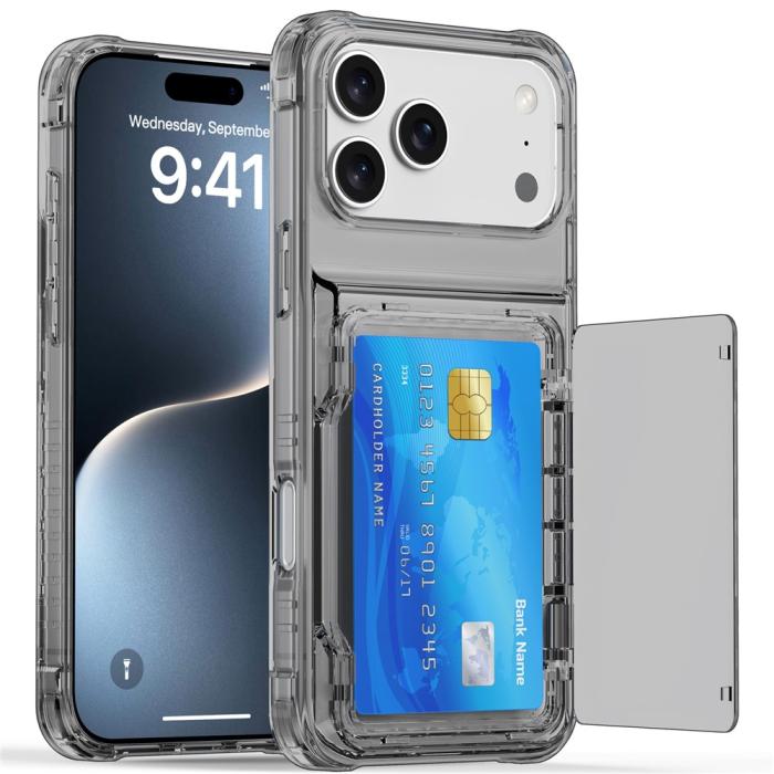 Bild 2, iPhone 17 Pro Skal Kickstand Med Korthållare Tonad Svart