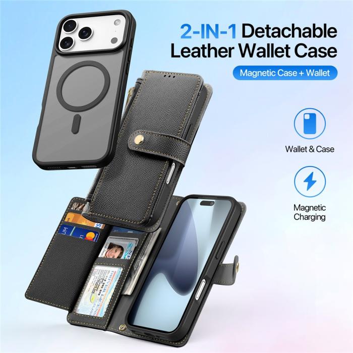 Bild 3, DUX DUCIS iPhone 17 Pro 2in1 Magnet Fodral Lawa Series Svart