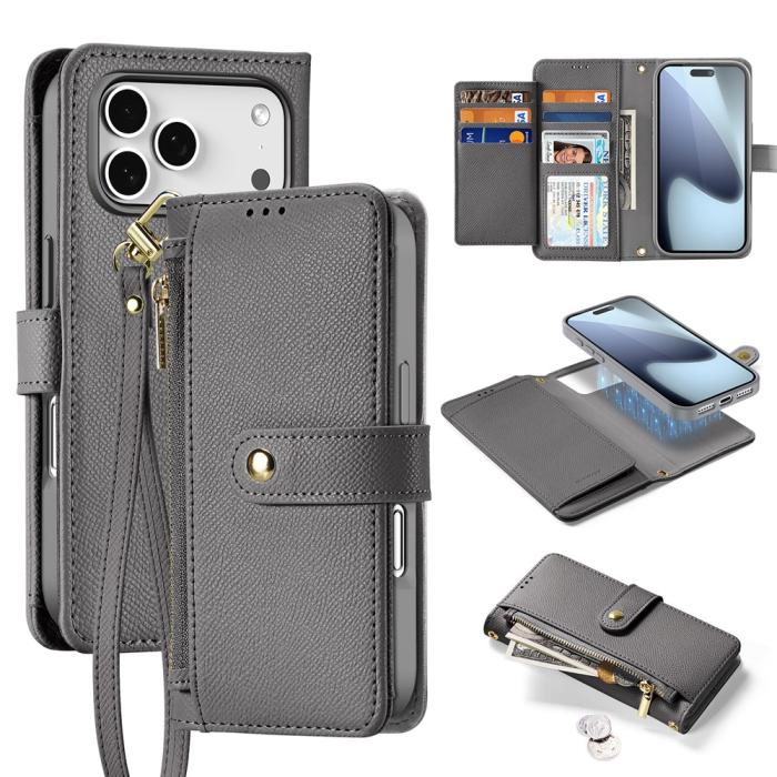 Bild 1, DUX DUCIS iPhone 17 Pro 2in1 Magnet Fodral Lawa Series Grå