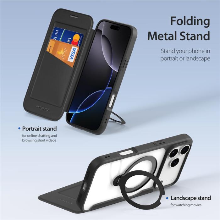 Bild 4, DUX DUCIS iPhone 17 Pro Fodral MagSafe Kickstand Skin X Pro