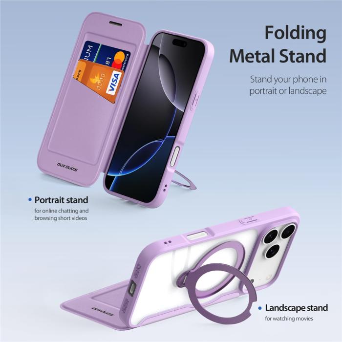 Bild 4, DUX DUCIS iPhone 17 Pro Fodral MagSafe Kickstand Skin X Pro