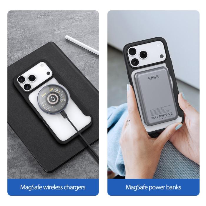 Bild 5, DUX DUCIS iPhone 17 Pro Fodral MagSafe Skin X Pro Svart