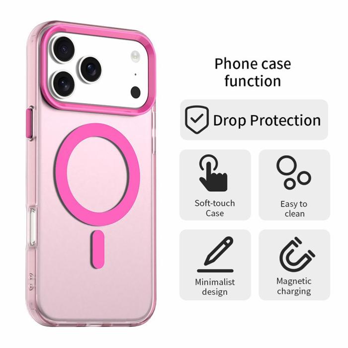 Bild 2, iPhone 17 Pro Skal MagSafe Hybrid Rosa