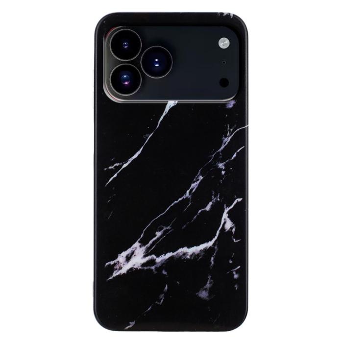 Bild 1, iPhone 17 Pro Skal TPU Marmor Svart
