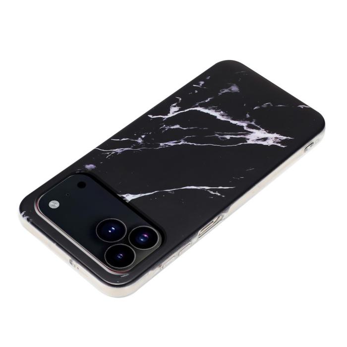 Bild 3, iPhone 17 Pro Skal TPU Marmor Svart