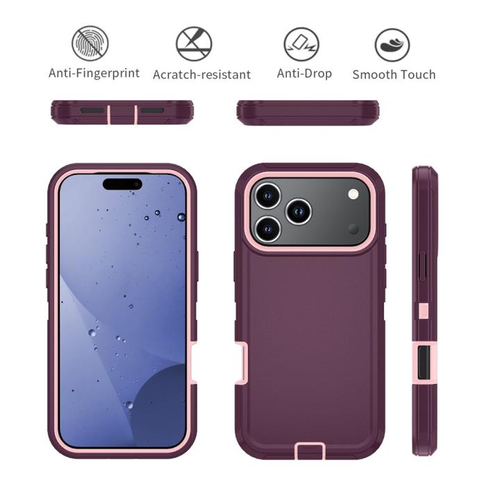 Bild 5, iPhone 17 Pro Skal Extreme Shockproof Hybrid Vinröd