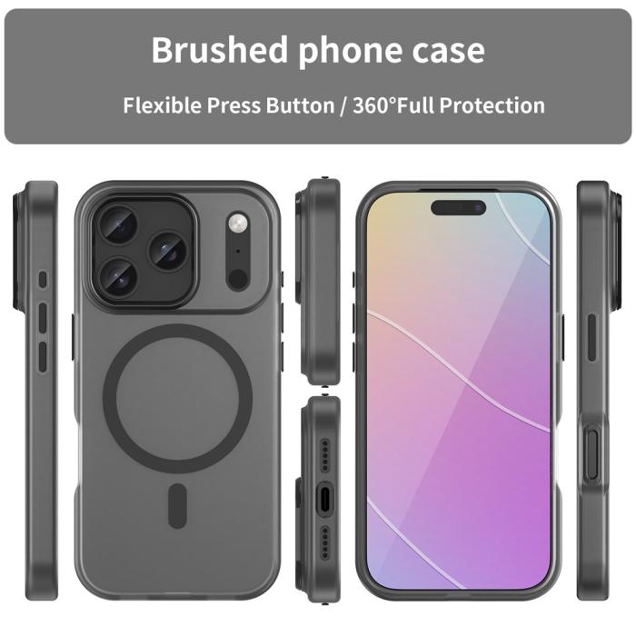 Bild 3, iPhone 17 Pro Skal MagSafe Hybrid Matt Svart