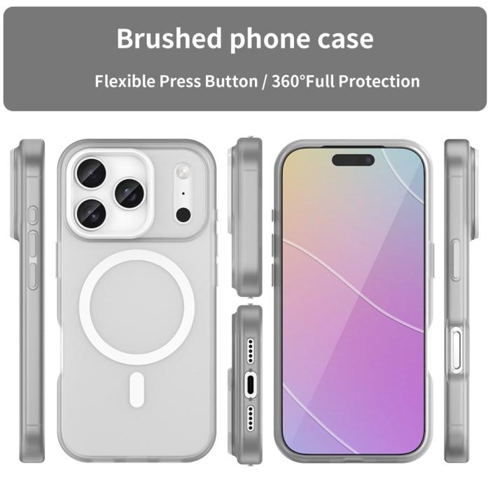 Bild 3, iPhone 17 Pro Skal MagSafe Hybrid Matt Vit