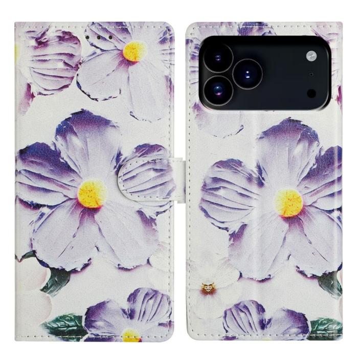 Bild 1, iPhone 17 Pro Max Fodral Med Tryck Lila Blommor