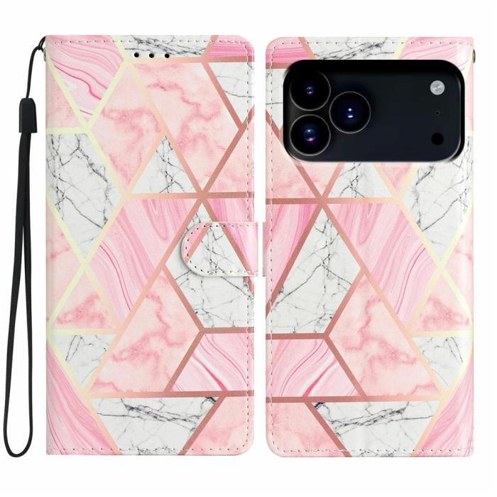Bild 1, iPhone 17 Pro Max Fodral Med Tryck Rosa Marmor