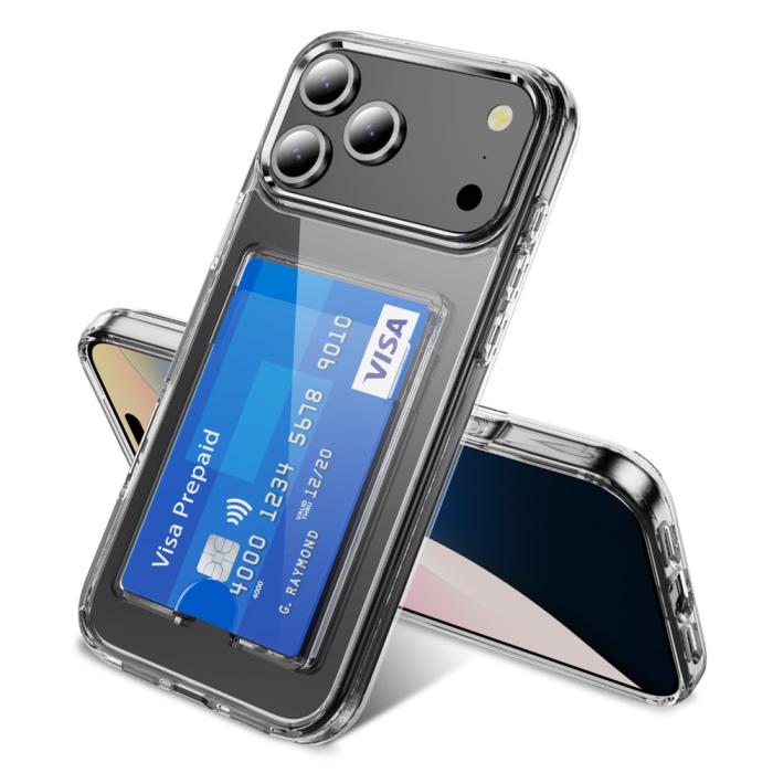 Bild 2, iPhone 17 Pro Max Skal Med Korthållare Transparent