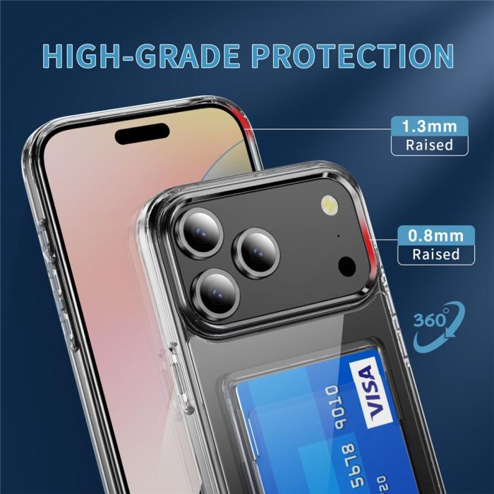 Bild 5, iPhone 17 Pro Max Skal Med Korthållare Transparent