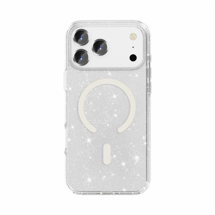 Bild 6, iPhone 17 Pro Max Skal MagSafe Glitter Transparent