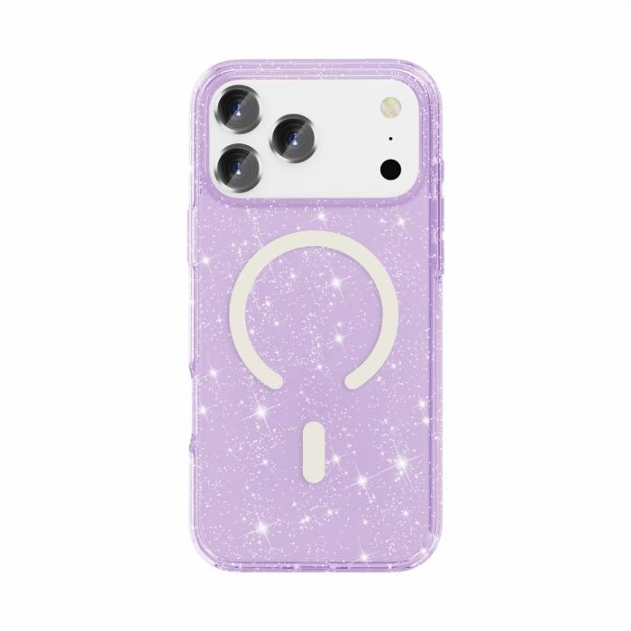 Bild 6, iPhone 17 Pro Max Skal MagSafe Glitter Lila