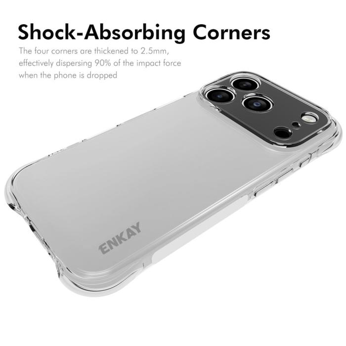 Bild 2, ENKAY iPhone 17 Pro Max Skal Shockproof TPU Transparent