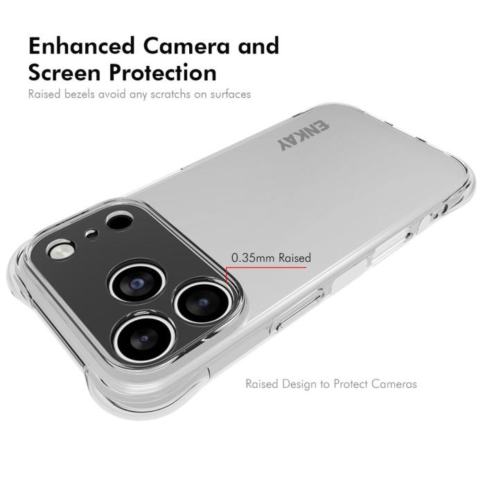 Bild 3, ENKAY iPhone 17 Pro Max Skal Shockproof TPU Transparent