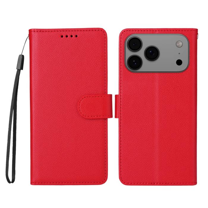 Bild 1, iPhone 17 Pro Max Fodral RFID Läder Röd
