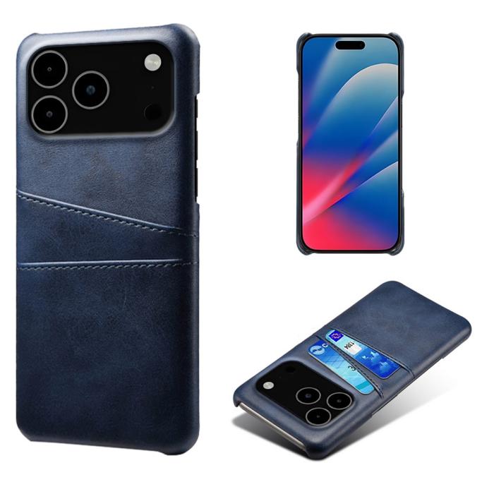 Bild 1, iPhone 17 Pro Max Skal Med Kortfack Läder Blå
