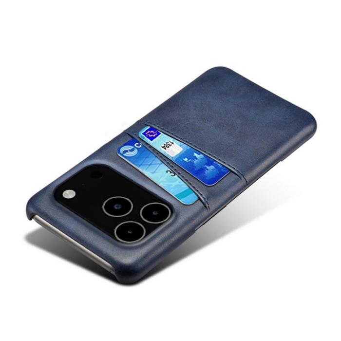 Bild 3, iPhone 17 Pro Max Skal Med Kortfack Läder Blå