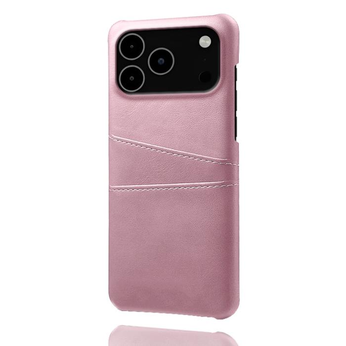 Bild 4, iPhone 17 Pro Max Skal Med Kortfack Läder Roséguld