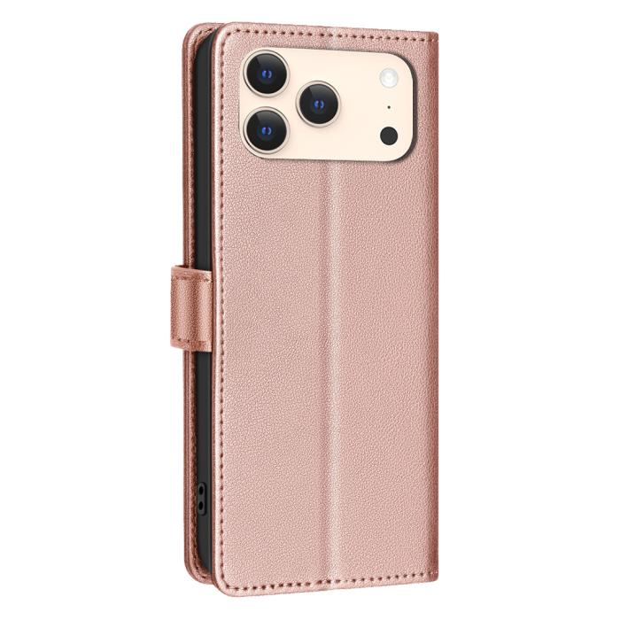 Bild 3, BINFEN iPhone 17 Pro Max Fodral RFID Läder Roséguld