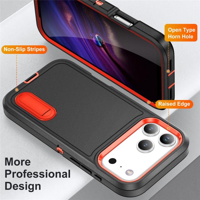 Bild 4, iPhone 17 Pro Max Skal Extreme Shockproof Hybrid Svart / Orange