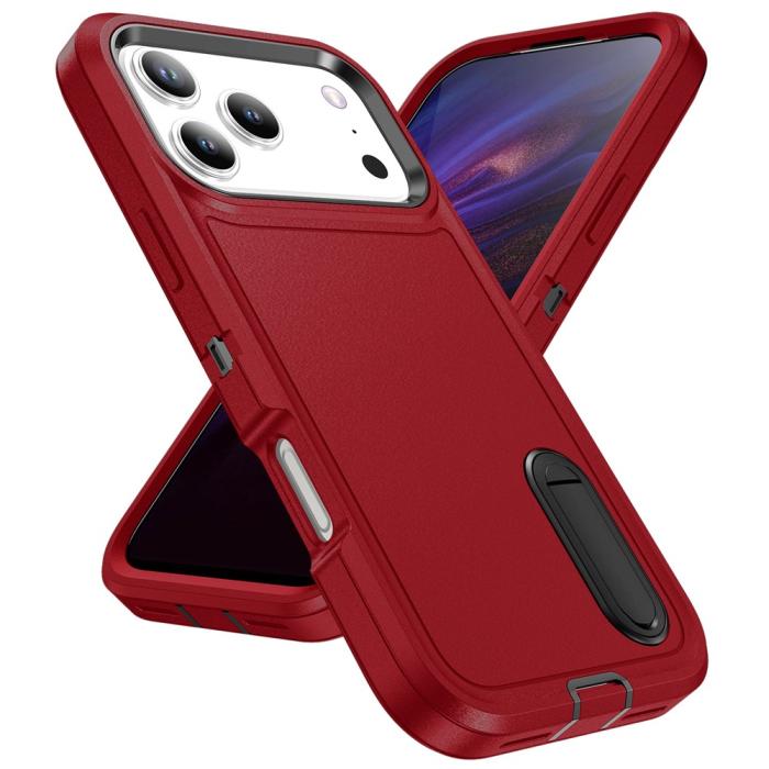 Bild 2, iPhone 17 Pro Max Skal Extreme Shockproof Hybrid Röd / Svart