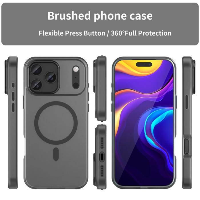 Bild 3, iPhone 17 Pro Max Skal MagSafe Hybrid Matt Svart