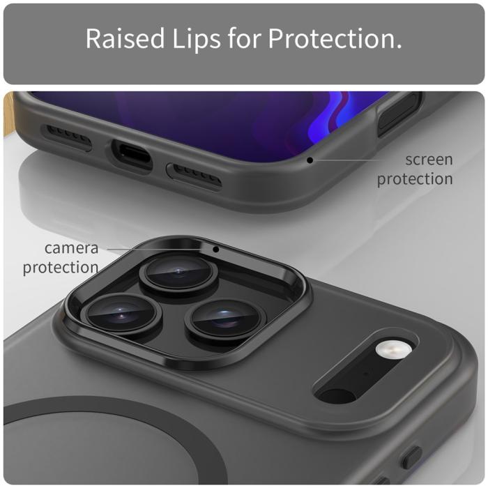 Bild 6, iPhone 17 Pro Max Skal MagSafe Hybrid Matt Svart
