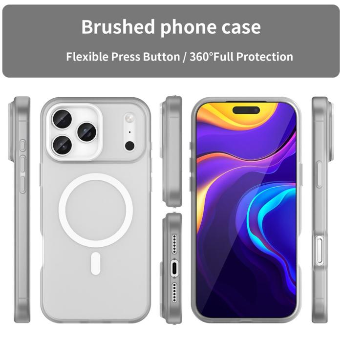 Bild 3, iPhone 17 Pro Max Skal MagSafe Hybrid Matt Vit