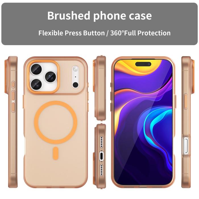 Bild 3, iPhone 17 Pro Max Skal MagSafe Hybrid Matt Orange