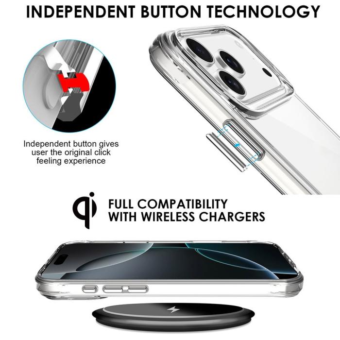 Bild 3, iPhone 17 Pro Max Skal Hybrid Transparent