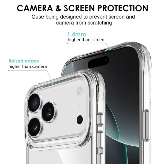Bild 4, iPhone 17 Pro Max Skal Hybrid Transparent