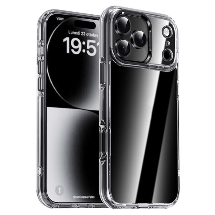 Bild 1, IPAKY iPhone 17 Pro Max Skal Shockproof Transparent / Svart