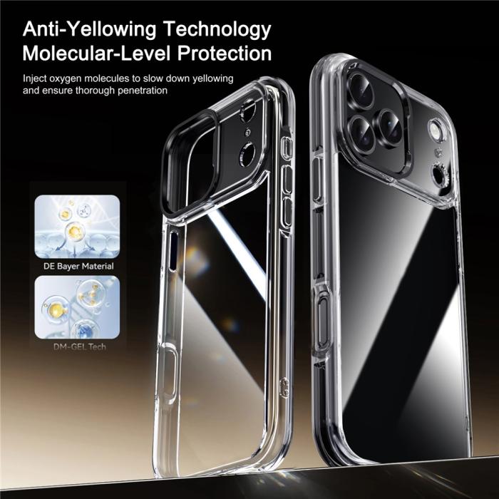 Bild 6, IPAKY iPhone 17 Pro Max Skal Shockproof Transparent / Svart