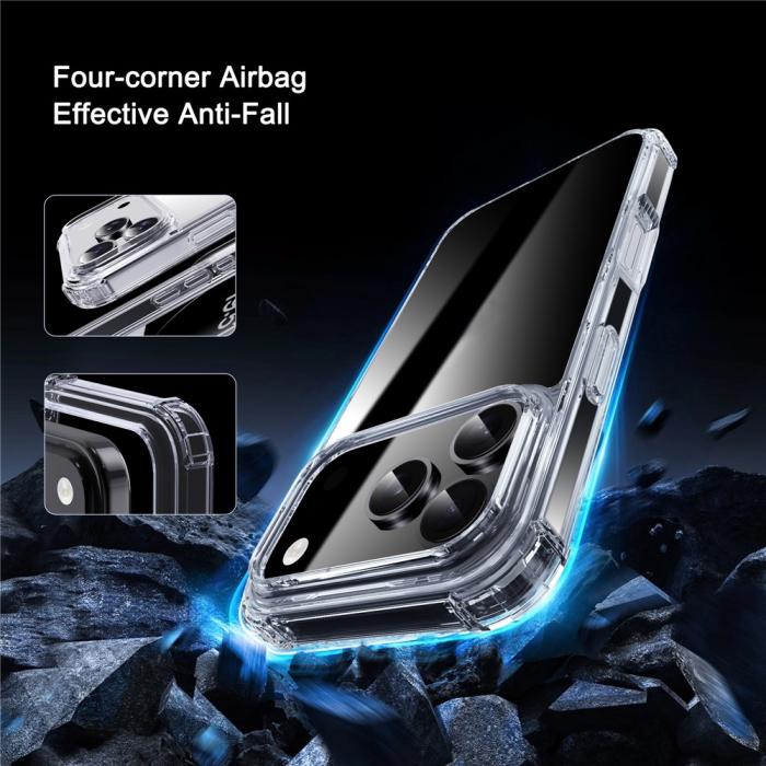 Bild 4, IPAKY iPhone 17 Pro Max Skal Shockproof Transparent