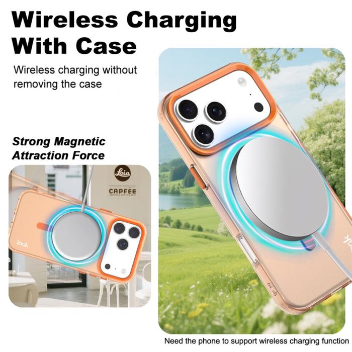 Bild 2, IMAK iPhone 17 Pro Max Skal MagSafe Anti Drop Orange