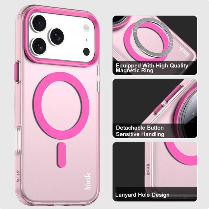 Bild 4, IMAK iPhone 17 Pro Max Skal MagSafe Anti Drop Rosa