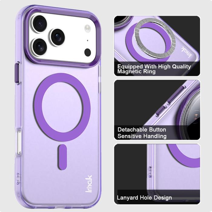 Bild 4, IMAK iPhone 17 Pro Max Skal MagSafe Anti Drop Lila