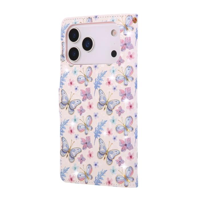 Bild 6, iPhone 17 Pro Max Fodral RFID Läder Fjärilar / Blommor