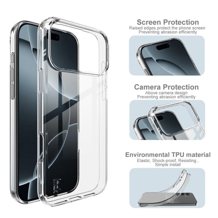 Bild 5, IMAK iPhone 17 Pro Max Skal Soft TPU Transparent