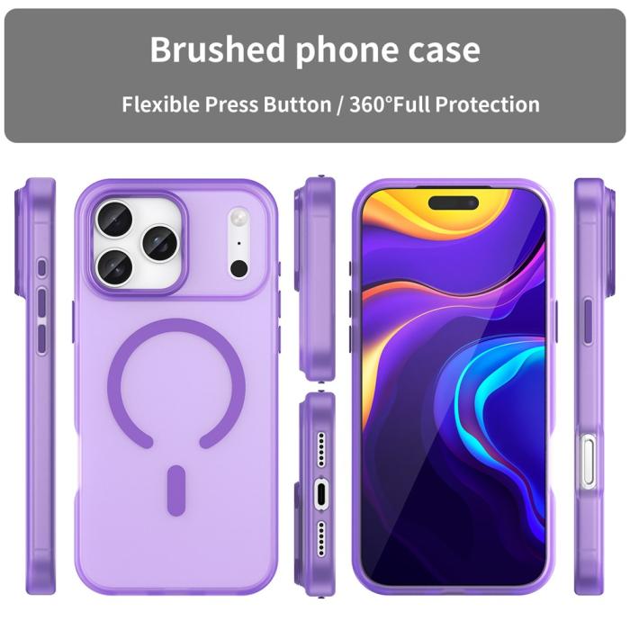Bild 3, iPhone 17 Pro Max Skal MagSafe Hybrid Lila