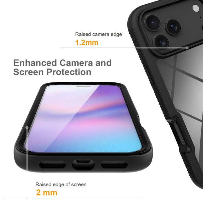 Bild 3, iPhone 17 Pro Max Skal 360 Hybrid Defense Svart
